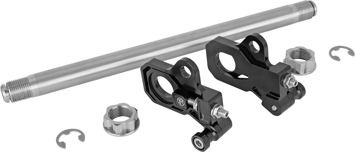 PERFORMANCE MACHINE (PM) Axle Adjuster Kit - Rear - Black 0117-0028M-B — image 1