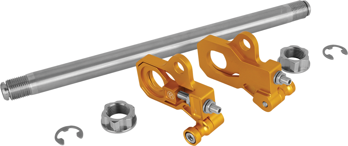 PERFORMANCE MACHINE (PM) Axle Adjuster Kit - Rear - Gold 0117-0028M-G — image 1