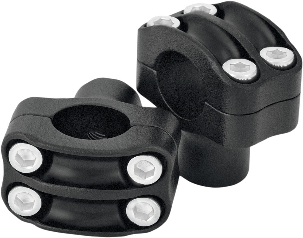 RSD Nostalgia Handlebar Risers - Four-Bolt - 1-1/2" - Black Ops 0208-2050-SMB — image 1