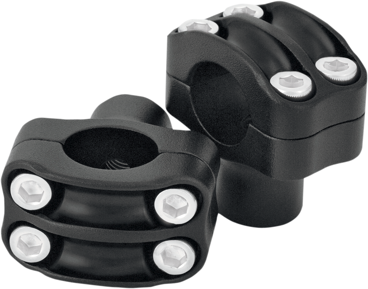 RSD Nostalgia Handlebar Risers - Four-Bolt - 1-1/2" - Black Ops 0208-2050-SMB — image 1