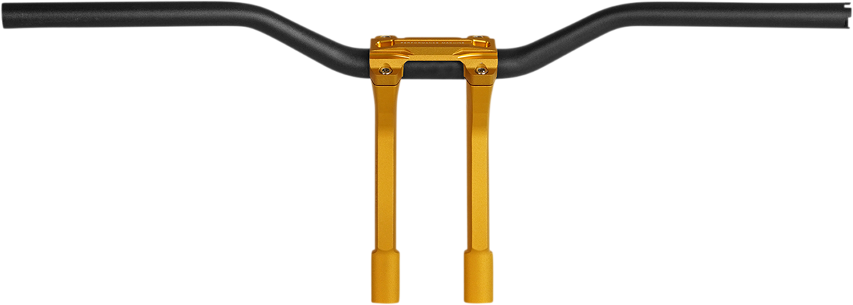 PERFORMANCE MACHINE (PM) Phatbar & Riser Kit - External Wiring - 9" - Gold Ops 0208-2186M-SMG — image 1