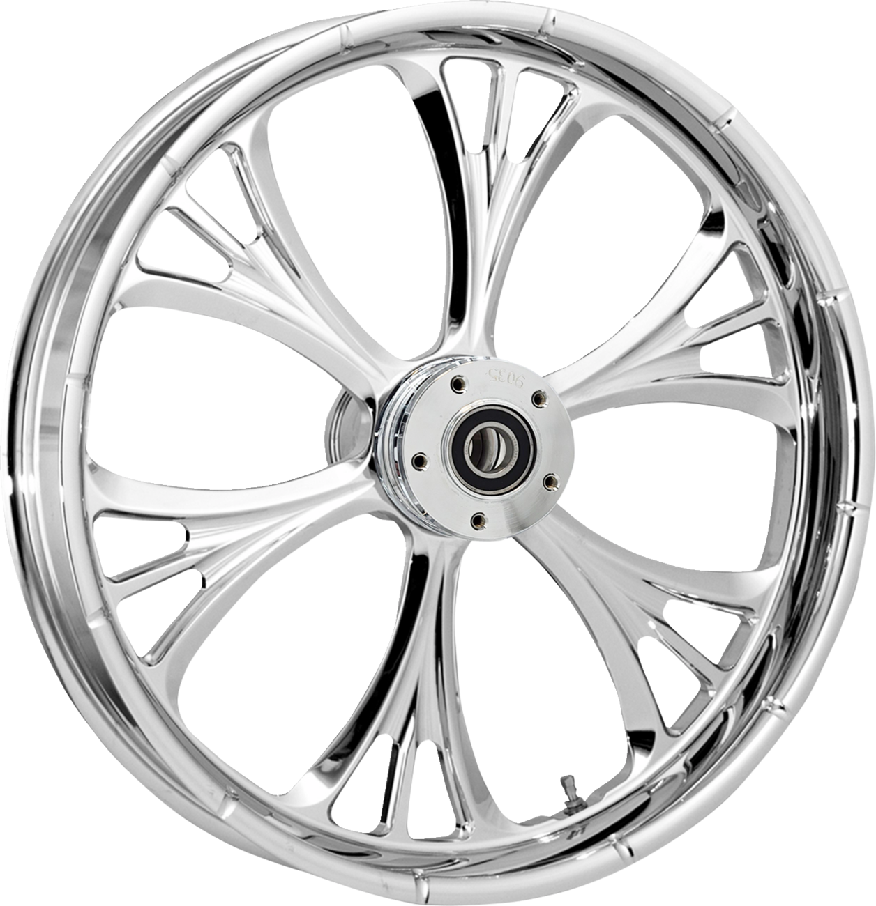 RC COMPONENTS Wheel for Hub Mounted Rotor - Majestic - Front - Chrome - 21x3.5 — image 1
