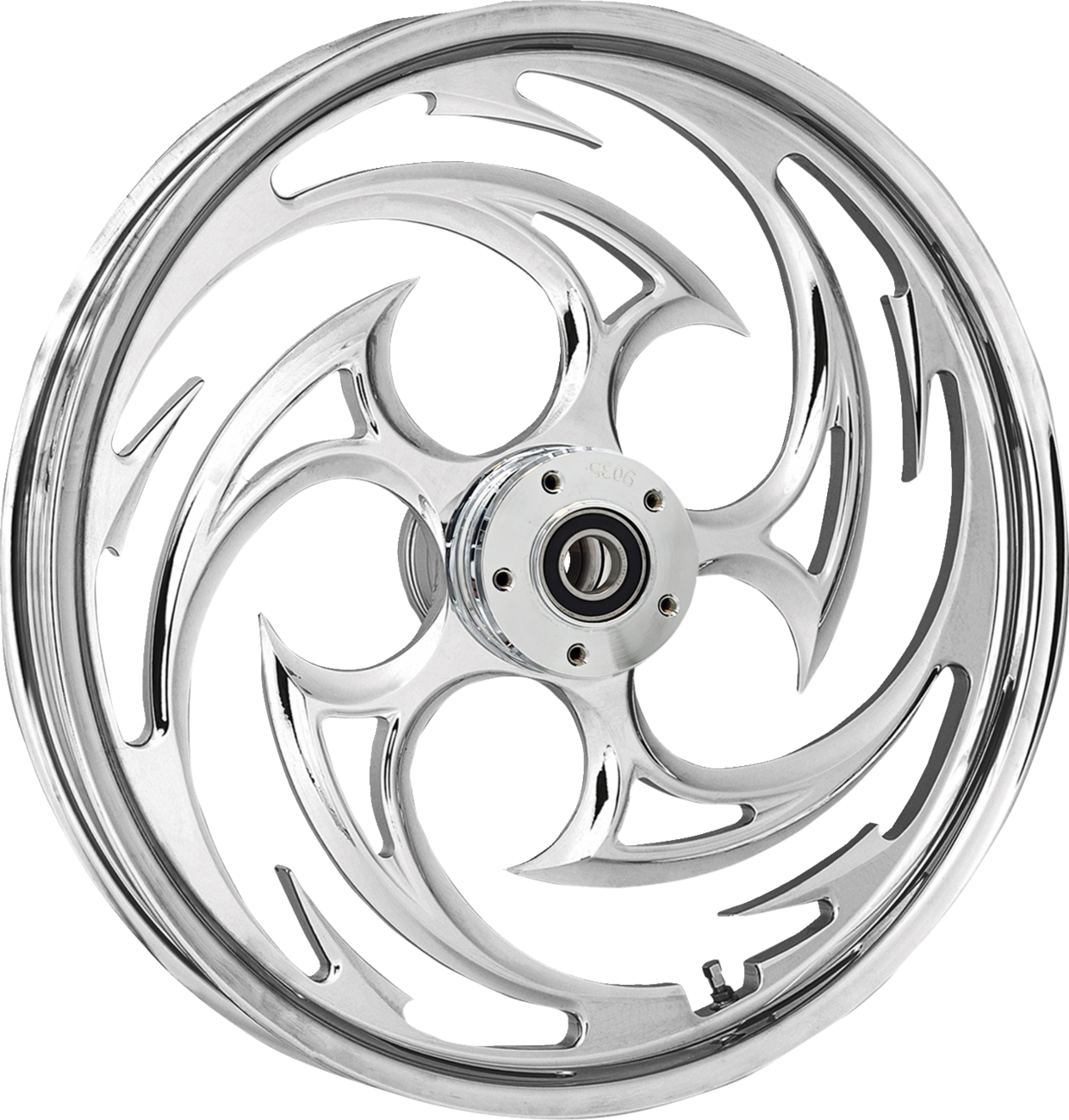RC COMPONENTS Wheel for Hub Mounted Rotor - Savage - Front - Chrome - 21x3.5 — image 1