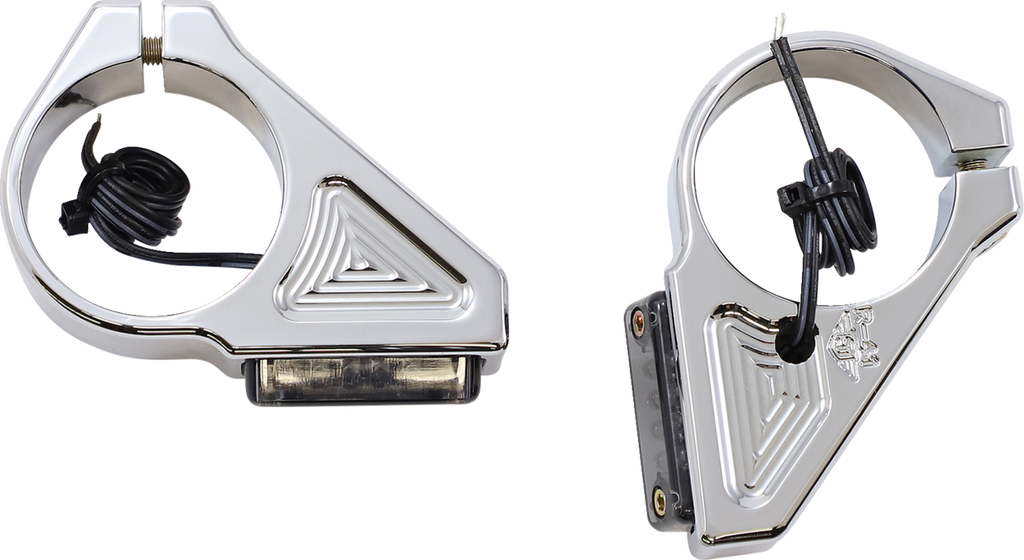 JOKER MACHINE Turn Signal - 41 mm - Amber - Chrome 05-304-3 — image 1