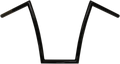 TODD'S CYCLE 1" Strip Handlebar - 14" - Black 0601-2548 — image 1