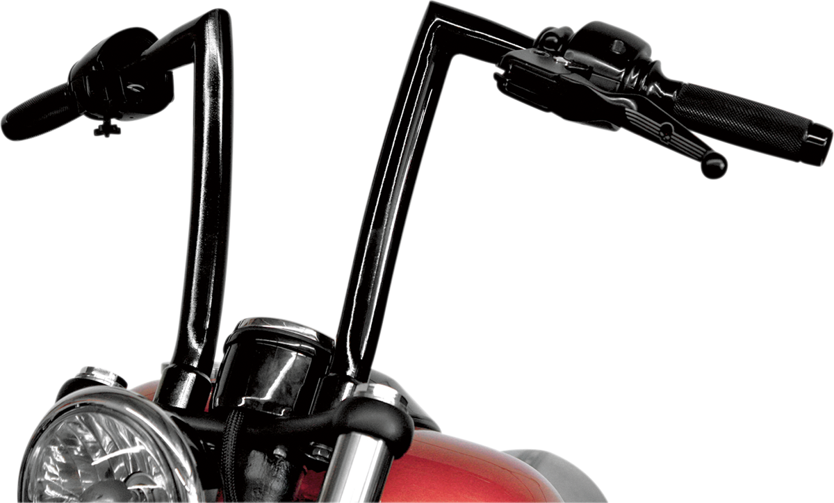 TODD'S CYCLE 1-1/4" Strip Handlebar - FXS - 12" Rise - OEM Top Tree - Black 0601-2762 — image 2