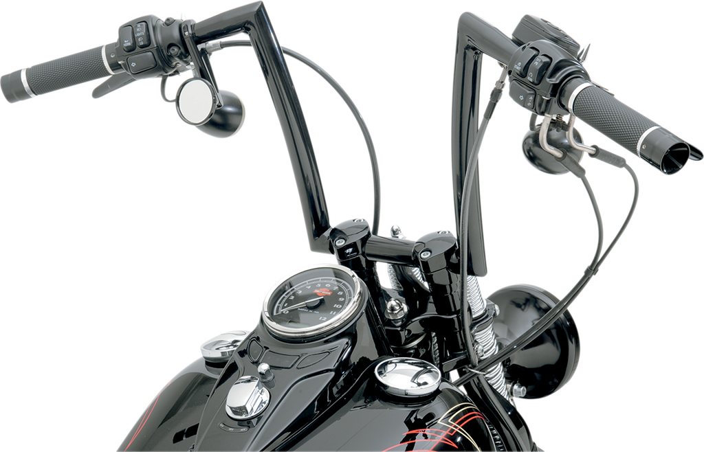 TODD'S CYCLE 1-1/4" Strip Handlebar - Springer - 12" Rise - Black 0601-2802 — image 2