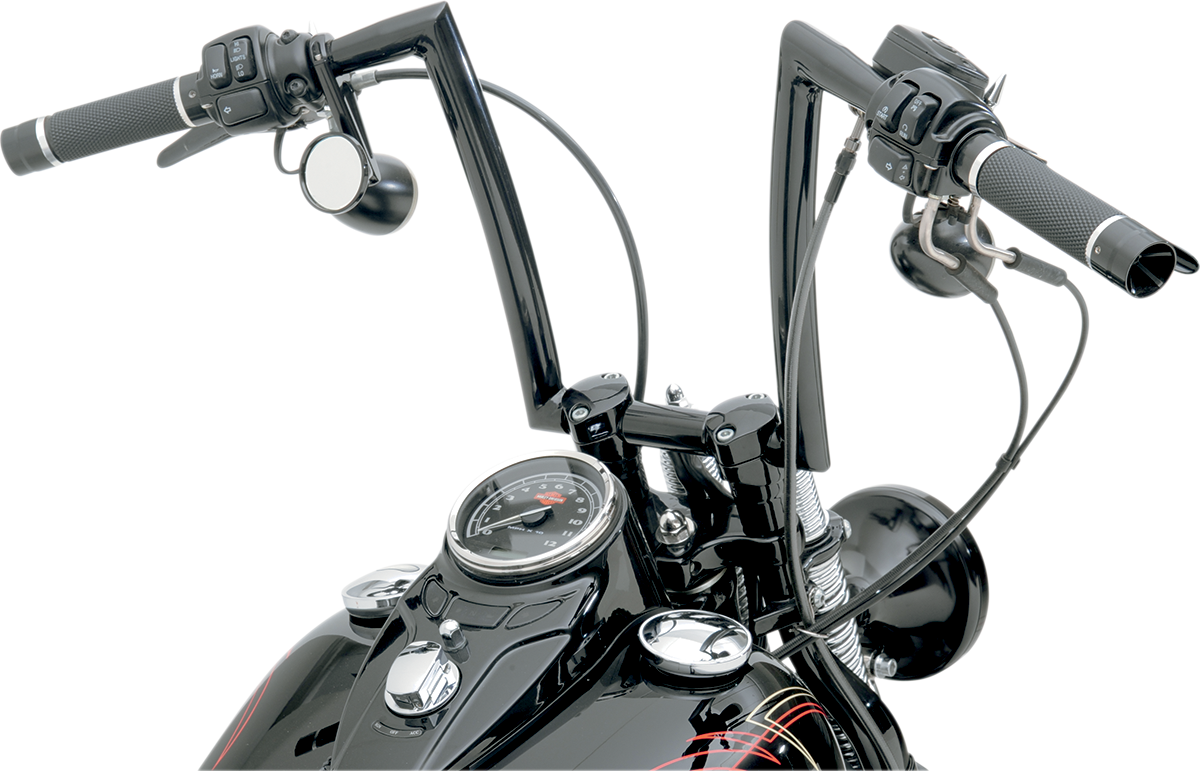 TODD'S CYCLE 1-1/4" Strip Handlebar - Springer - 12" Rise - Black 0601-2802 — image 2