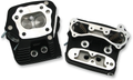 S&S CYCLE Performance Replacement Head - High Compression (76 cc) - Wrinkle Black - Evolution Big Twin 106-6064 — image 1