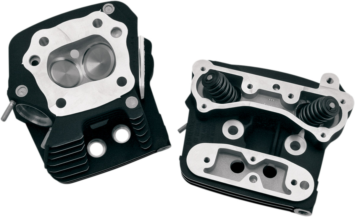 S&S CYCLE Performance Replacement Head - High Compression (76 cc) - Wrinkle Black - Evolution Big Twin 106-6064 — image 2