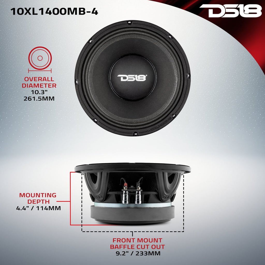 DS18 10XL1400MB-4 XL 10" Mid-Bass Loudspeaker 700 Watts Rms 4-Ohm — image 7