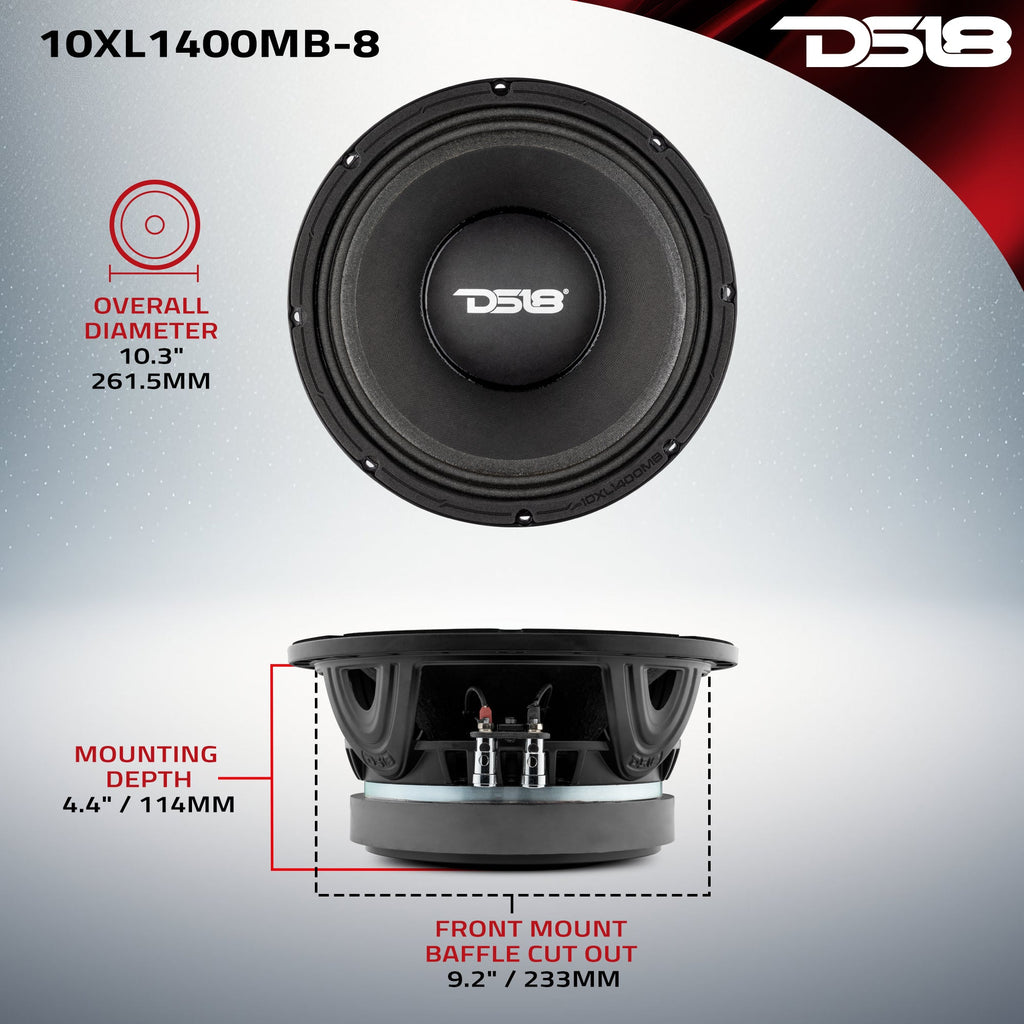 DS18 10XL1400MB-8 XL 10" Mid-Bass Loudspeaker 700 Watts Rms 8-Ohm — image 7