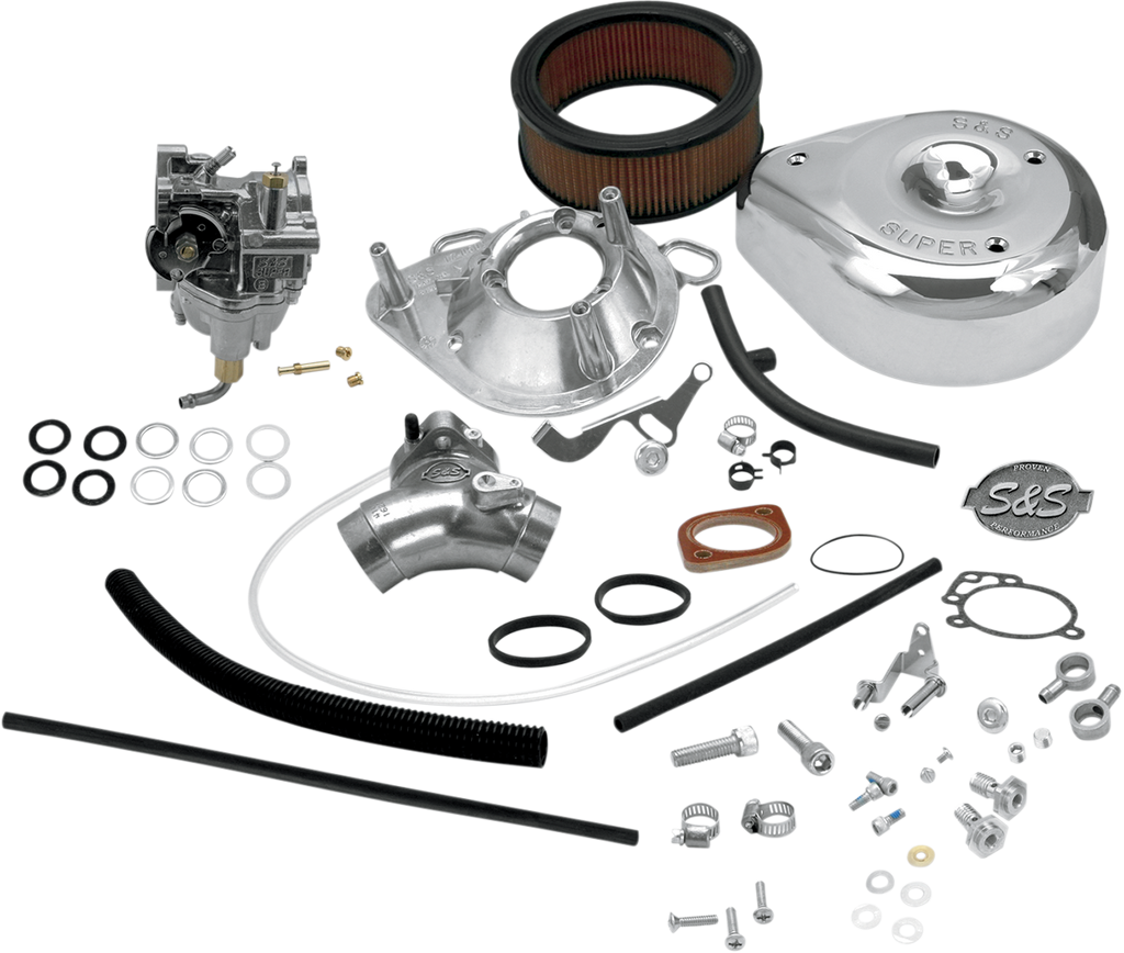 S&S CYCLE Super E Carburetor Kit with Manifold - Evolution Big Twin 11-0419 — image 1