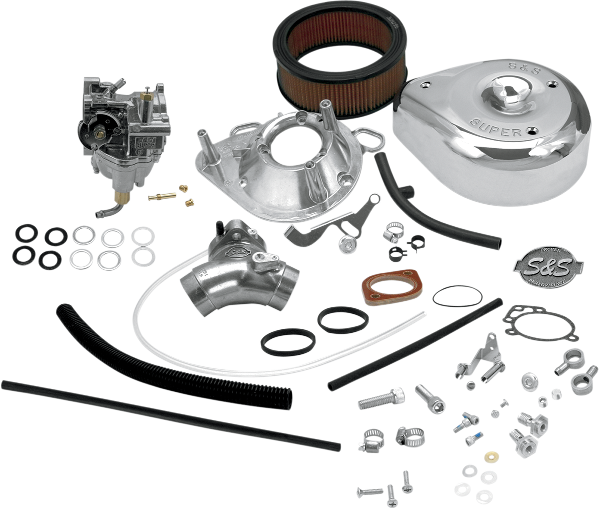 S&S CYCLE Super E Carburetor Kit with Manifold - Evolution Big Twin 11-0419 — image 1