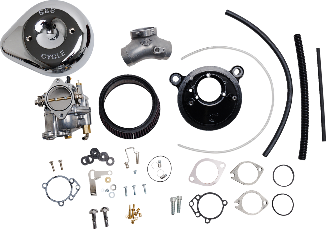 S&S CYCLE Super E Carburetor with Stealth Air Cleaner Kit - Chrome - Twin Cam 110-0149 — image 1