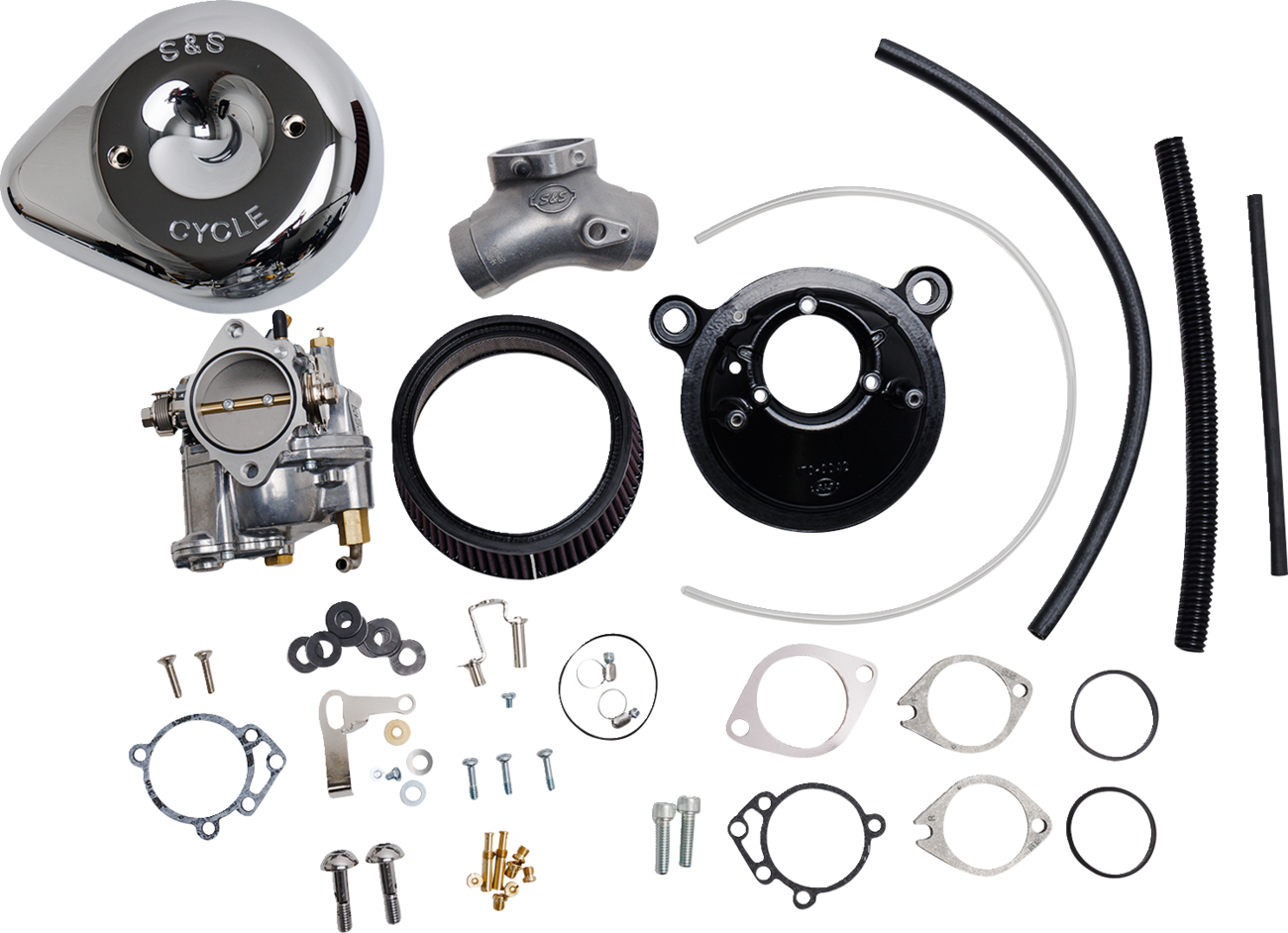 S&S CYCLE Super E Carburetor with Stealth Air Cleaner Kit - Chrome - Twin Cam 110-0149 — image 3