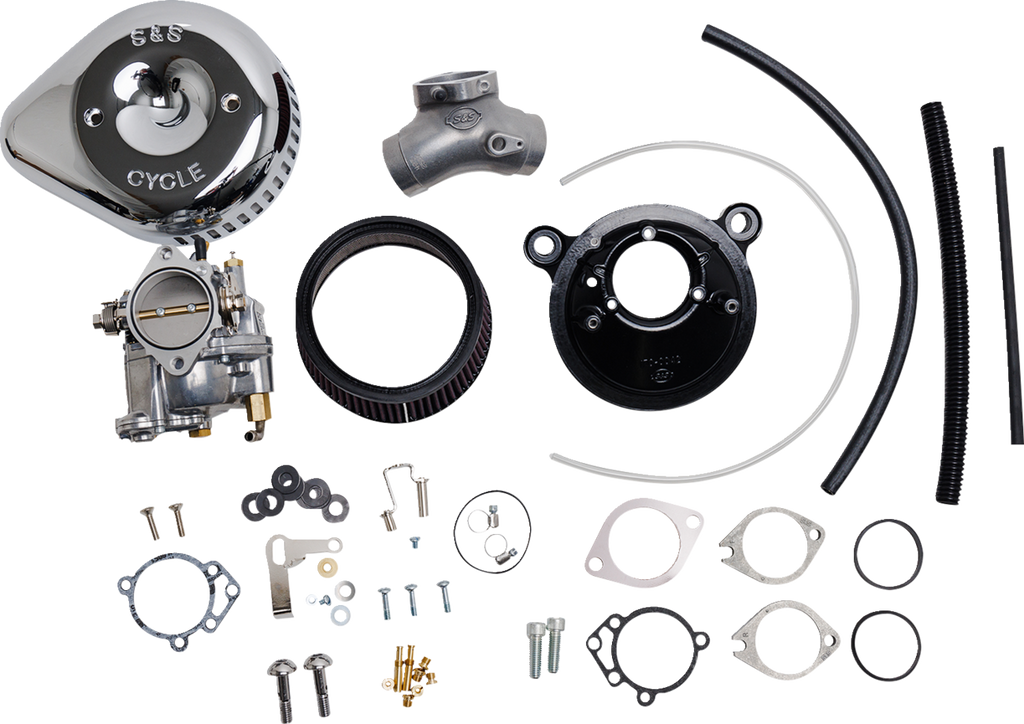 S&S CYCLE Super G Carburetor with Stealth Air Cleaner Kit - Chrome - Twin Cam 110-0150 — image 1