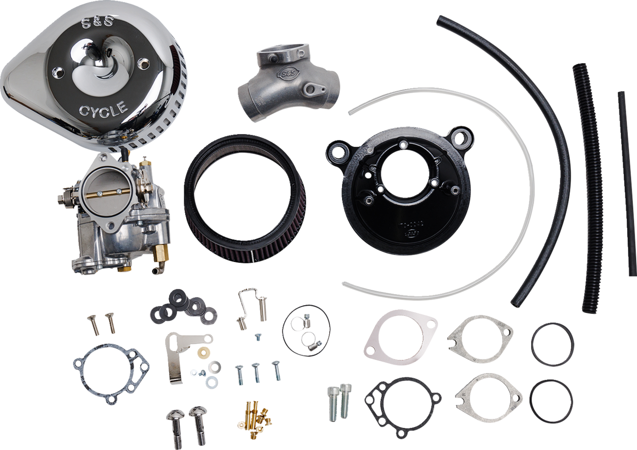 S&S CYCLE Super G Carburetor with Stealth Air Cleaner Kit - Chrome - Twin Cam 110-0150 — image 1