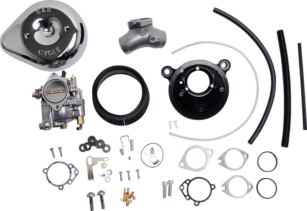 S&S CYCLE Super E Carburetor with Stealth Air Cleaner Kit - Chrome - Twin Cam 110-0151 — image 1