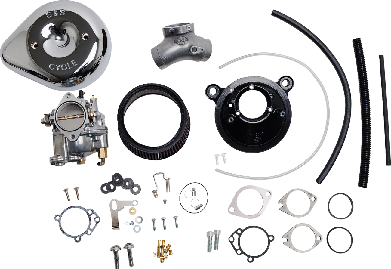 S&S CYCLE Super E Carburetor with Stealth Air Cleaner Kit - Chrome - Twin Cam 110-0151 — image 1