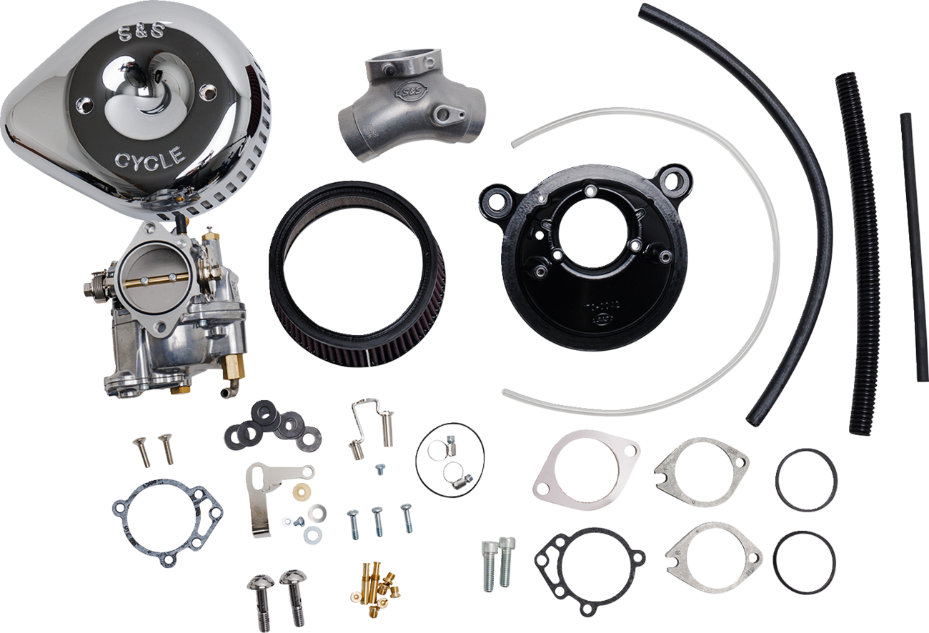 S&S CYCLE Super G Carburetor with Stealth Air Cleaner Kit - Chrome - Twin Cam 110-0152 — image 1
