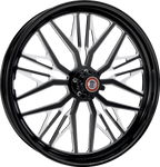 PERFORMANCE MACHINE (PM) Wheel - Nivis - Front - Dual Disc/without ABS - Black/Contrast Cut Platinum - 21x3.5 — image 1