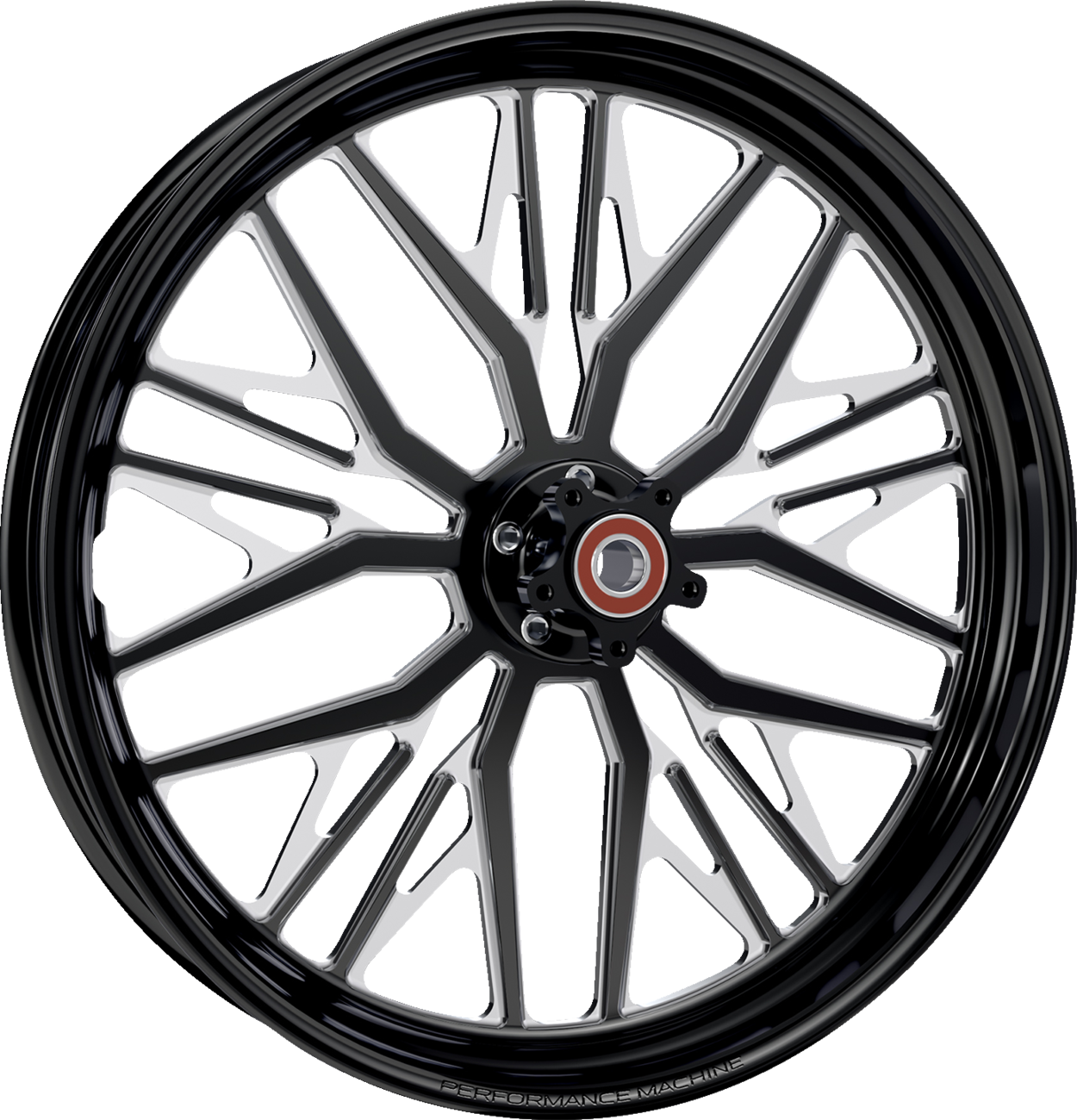 PERFORMANCE MACHINE (PM) Wheel - Nivis - Front - Dual Disc/without ABS - Black/Contrast Cut Platinum - 21x3.5 — image 1