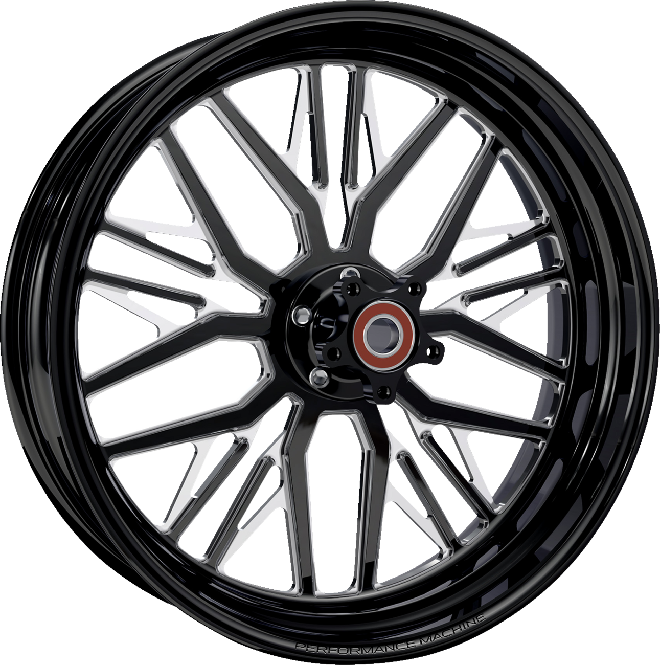 PERFORMANCE MACHINE (PM) Wheel - Phatour - Front - Dual Disc/without ABS - Black/Contrast Cut Platinum - 18x5.5 — image 1