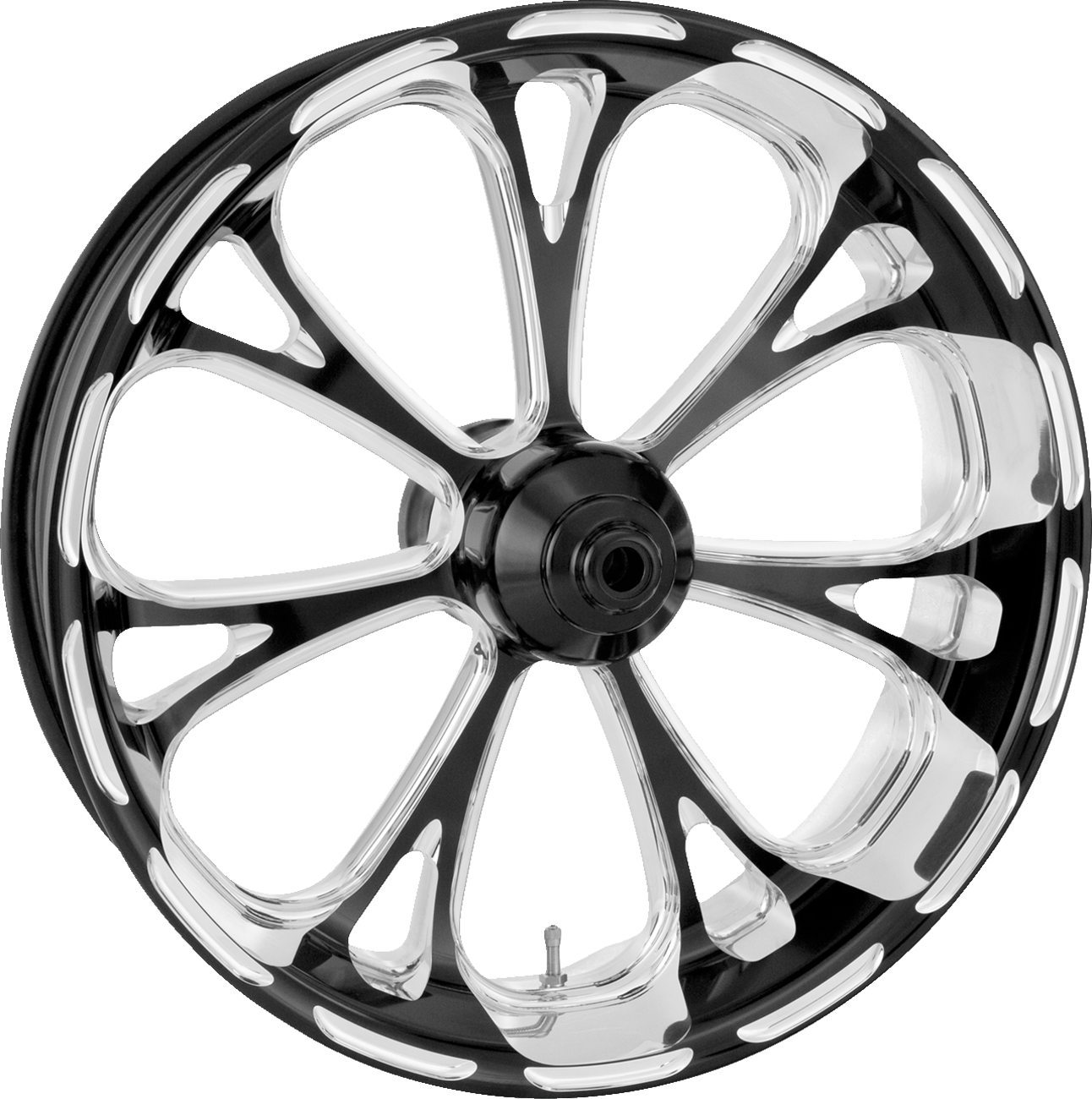 PERFORMANCE MACHINE (PM) Wheel - Virtue - Front - Dual Disc/with ABS - Platinum Cut™ - 21x3.5 - '08+ FLD 1204-7106P-VIRAJ-BMP — image 1