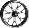 RSD Wheel - Delmar - Front - Dual Disc/with ABS - Black/Contrast Cut Ops™ - 21x3.5 - '08+ FLD 1204-7106R-DELAJ-SMB — image 1