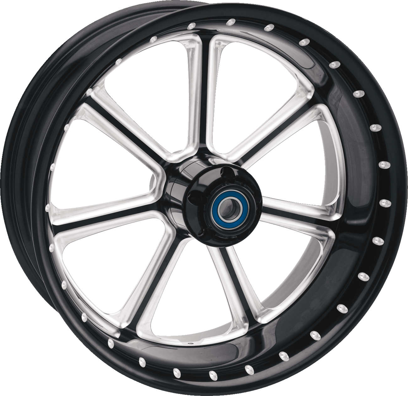 RSD Wheel - Diesel - Front - Dual Disc/with ABS - Black/Contrast Cut™ - 21x3.5 - '08+ FLD 1204-7106R-DIEAJ-BM — image 1