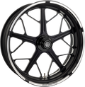 RSD Wheel - Hutch - Front - Dual Disc/with ABS - Black/Contrast Cut™ - 21x3.5 - '08+ FL 1204-7106R-HUTAJ-BM — image 1
