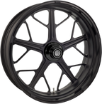 RSD Wheel - Hutch - Front - Dual Disc/with ABS - Black/Contrast Cut™ - 21x3.5 - '08+ FL 1204-7106R-HUTAJ-BM — image 2