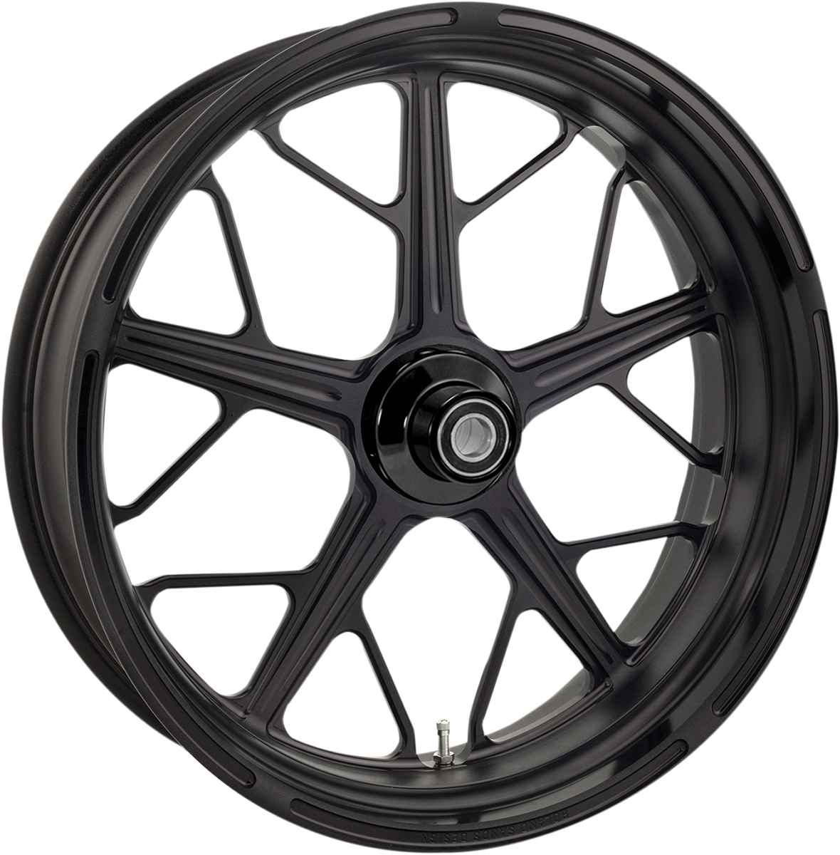 RSD Wheel - Hutch - Front - Dual Disc/with ABS - Black/Contrast Cut™ - 21x3.5 - '08+ FL 1204-7106R-HUTAJ-BM — image 2