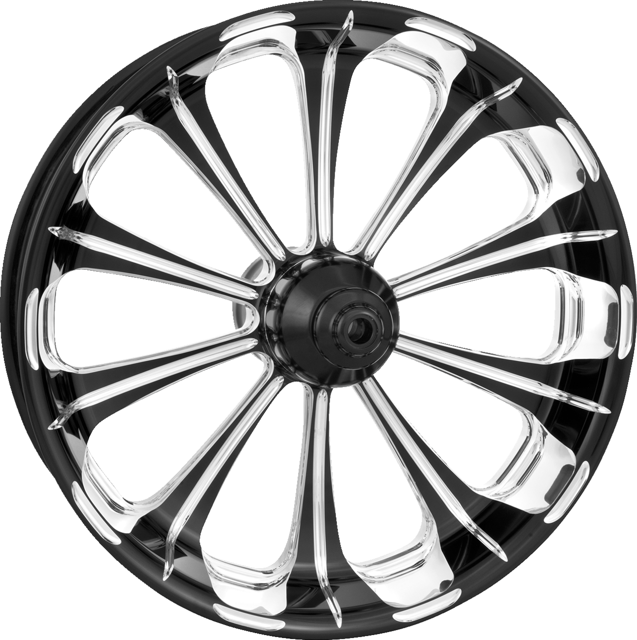 PERFORMANCE MACHINE (PM) Wheel - Revolution - Rear - Single Disc/with ABS - Platinum Cut™ - 18x5.5 - '09+ FLT 1269-7814P-REL-BMP — image 1