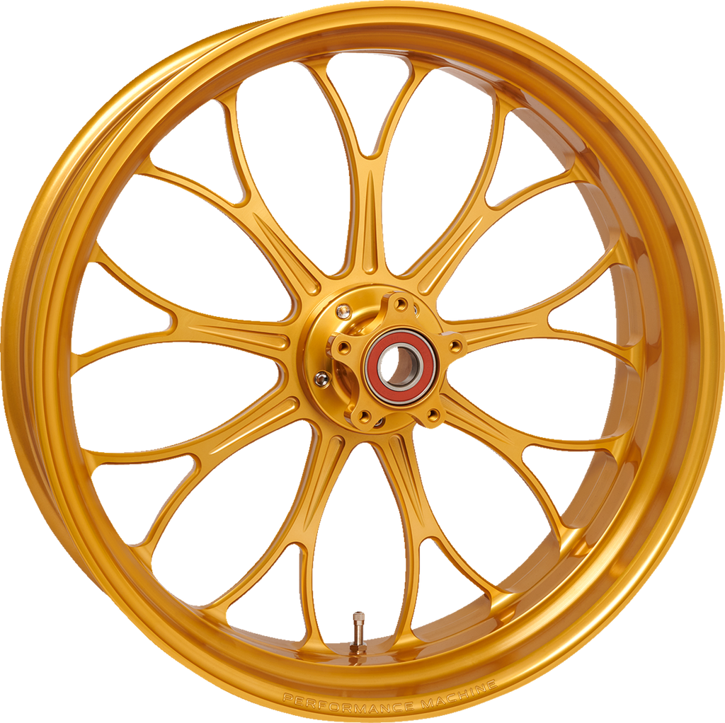 PERFORMANCE MACHINE (PM) Wheel - Revolution - Rear - Single Disc/with ABS - Gold Ops™ - 18x5.5 1269-7814R-RVNAP-G — image 1