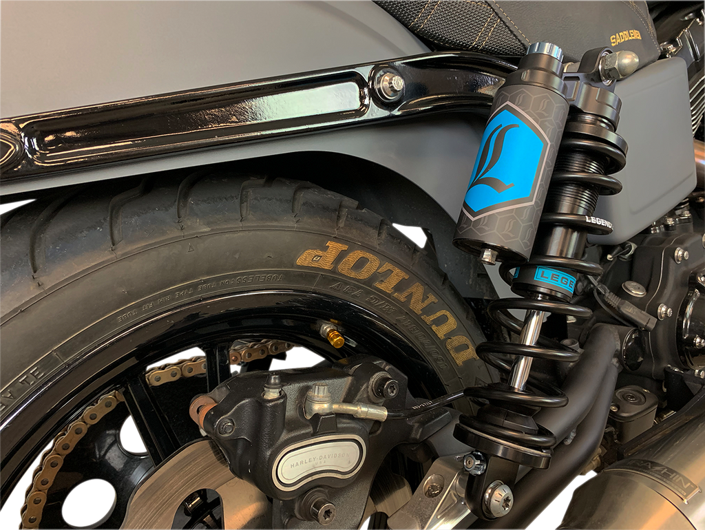 LEGEND SUSPENSION REVO ARC Piggyback Shocks - 13" - Standard - Black - '99-'17 Dyna 1310-1890 — image 2