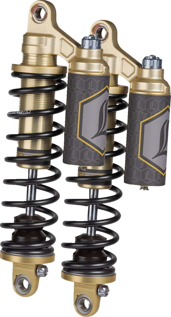 LEGEND SUSPENSION REVO ARC Piggyback Shocks - 13" - Standard - Gold - '04-'22 Sportster 1310-1918 — image 1