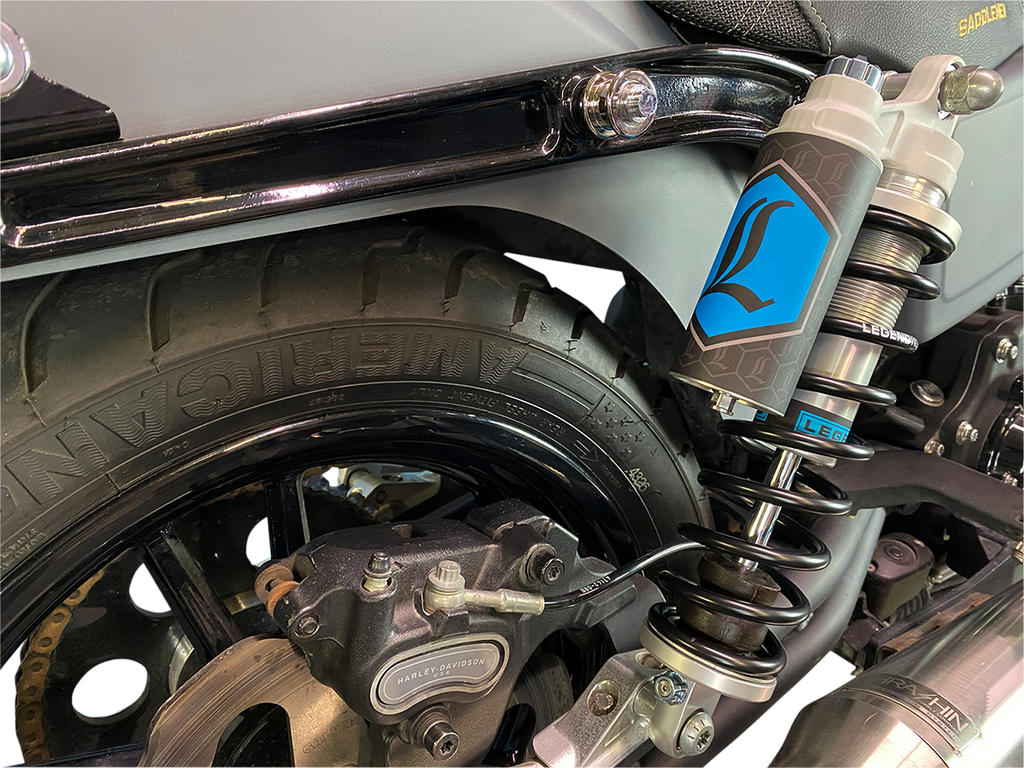 LEGEND SUSPENSION REVO ARC Piggyback Shocks - 13" - Standard - Clear - '99-'17 Dyna 1310-1938 — image 2