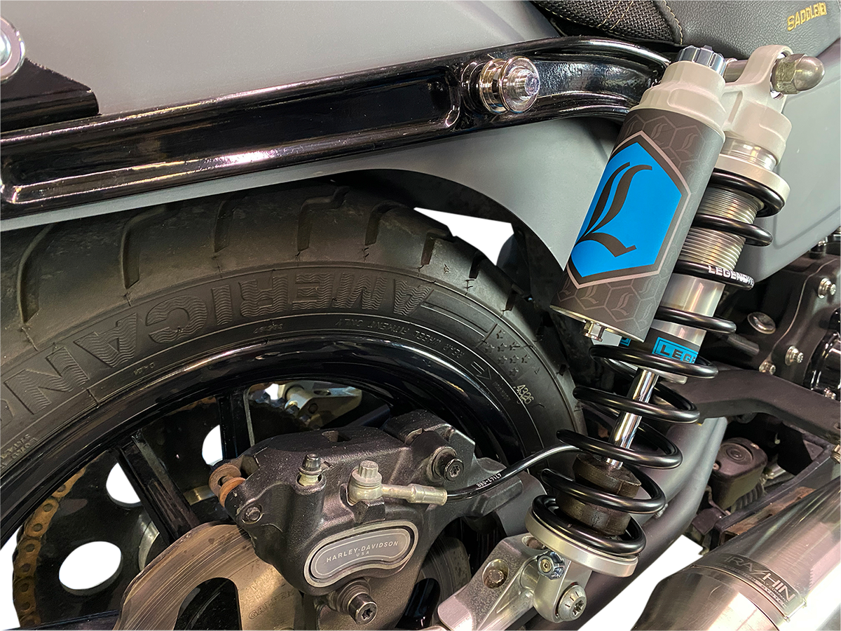 LEGEND SUSPENSION REVO ARC Piggyback Shocks - 13" - Standard - Clear - '99-'17 Dyna 1310-1938 — image 2