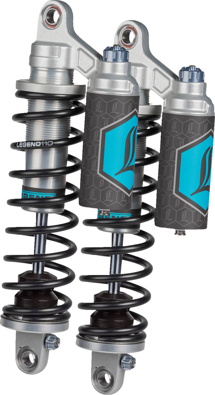 LEGEND SUSPENSION REVO ARC Piggyback Shocks - 14" - Standard - Clear - '99-'17 Dyna 1310-1940 — image 1