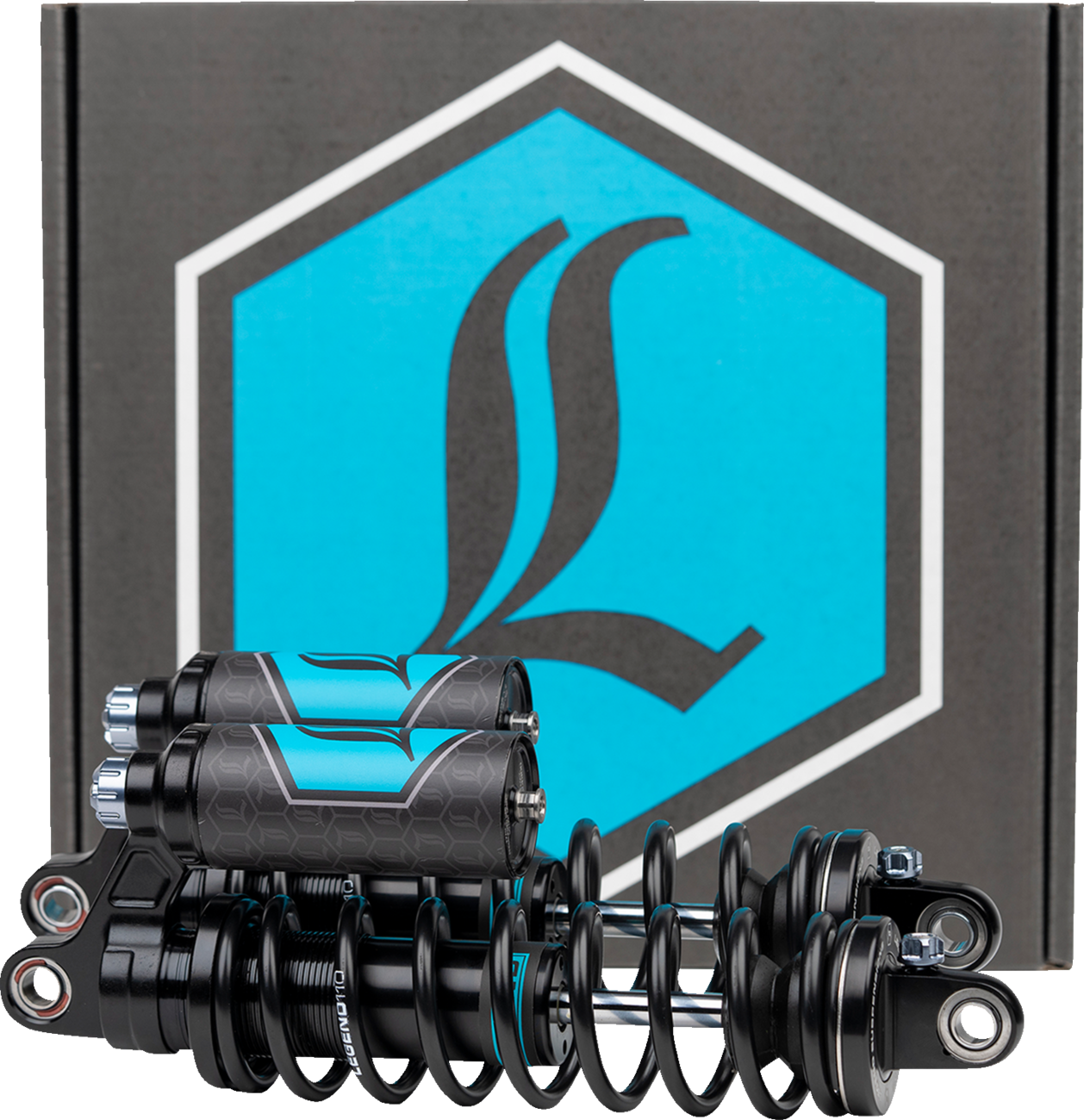 LEGEND SUSPENSION REVO ARC Piggyback Shocks - 14" - Standard - Clear - '04-'22 Sportster 1310-1944 — image 3