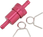 EMGO Anodized Aluminum Fuel Filter - Red - 5/16" — image 1