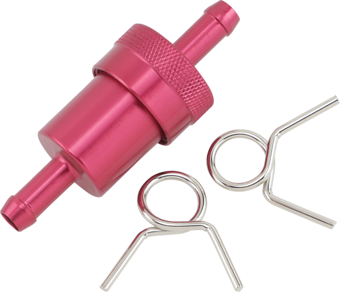 EMGO Anodized Aluminum Fuel Filter - Red - 5/16" — image 1