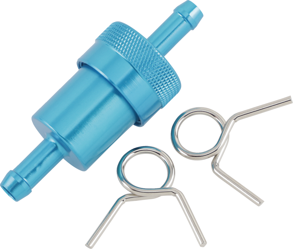 EMGO Anodized Aluminum Fuel Filter - Blue - 5/16" — image 1