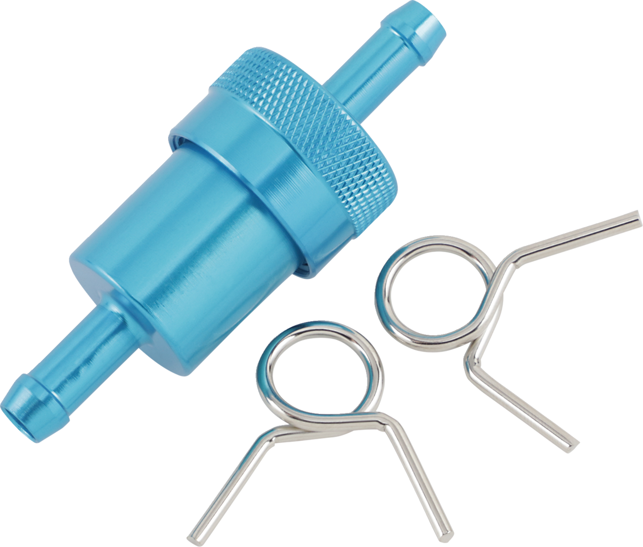 EMGO Anodized Aluminum Fuel Filter - Blue - 5/16" — image 1