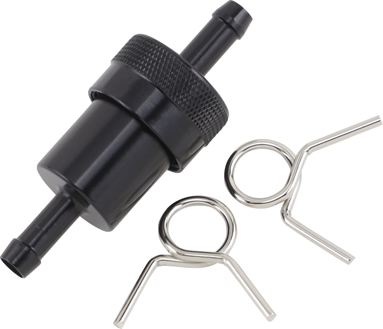 EMGO Anodized Aluminum Fuel Filter - Black - 5/16" — image 1