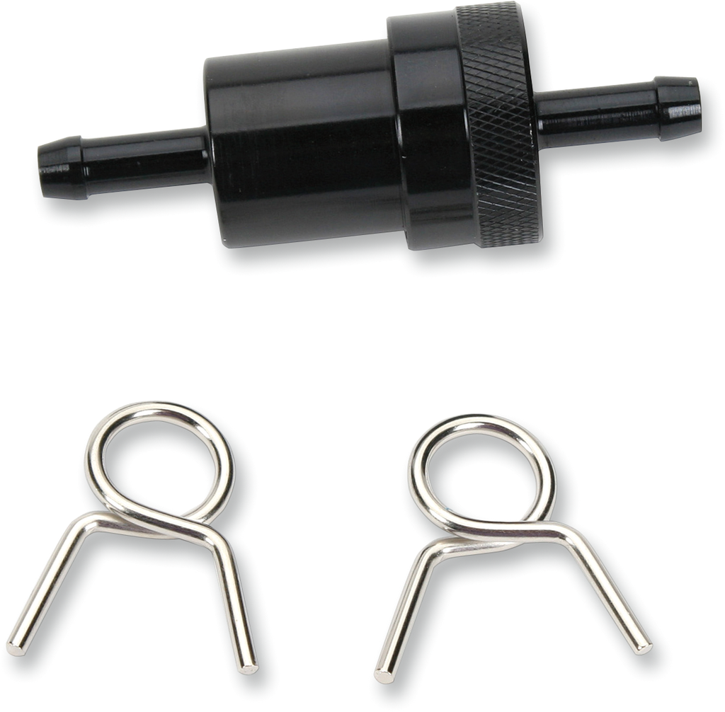 EMGO Anodized Aluminum Fuel Filter - Black - 5/16" — image 2