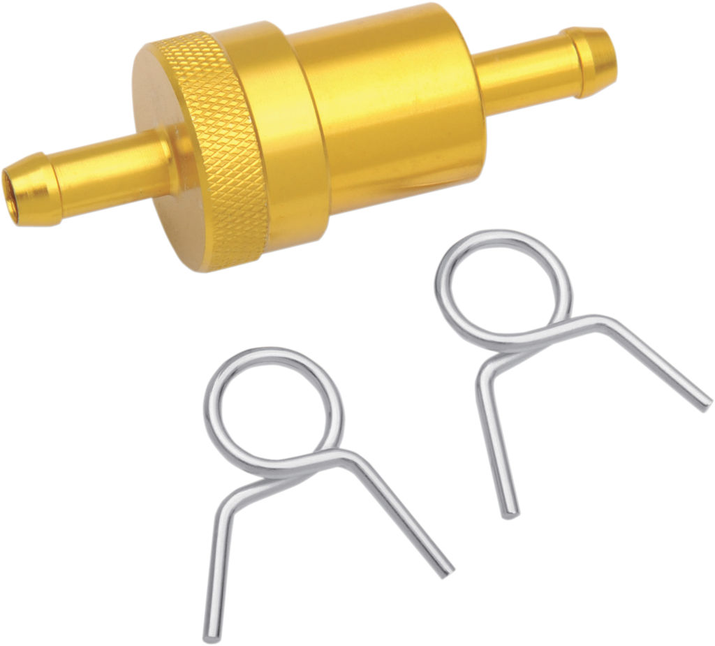 EMGO Anodized Aluminum Fuel Filter - Gold - 5/16" — image 1