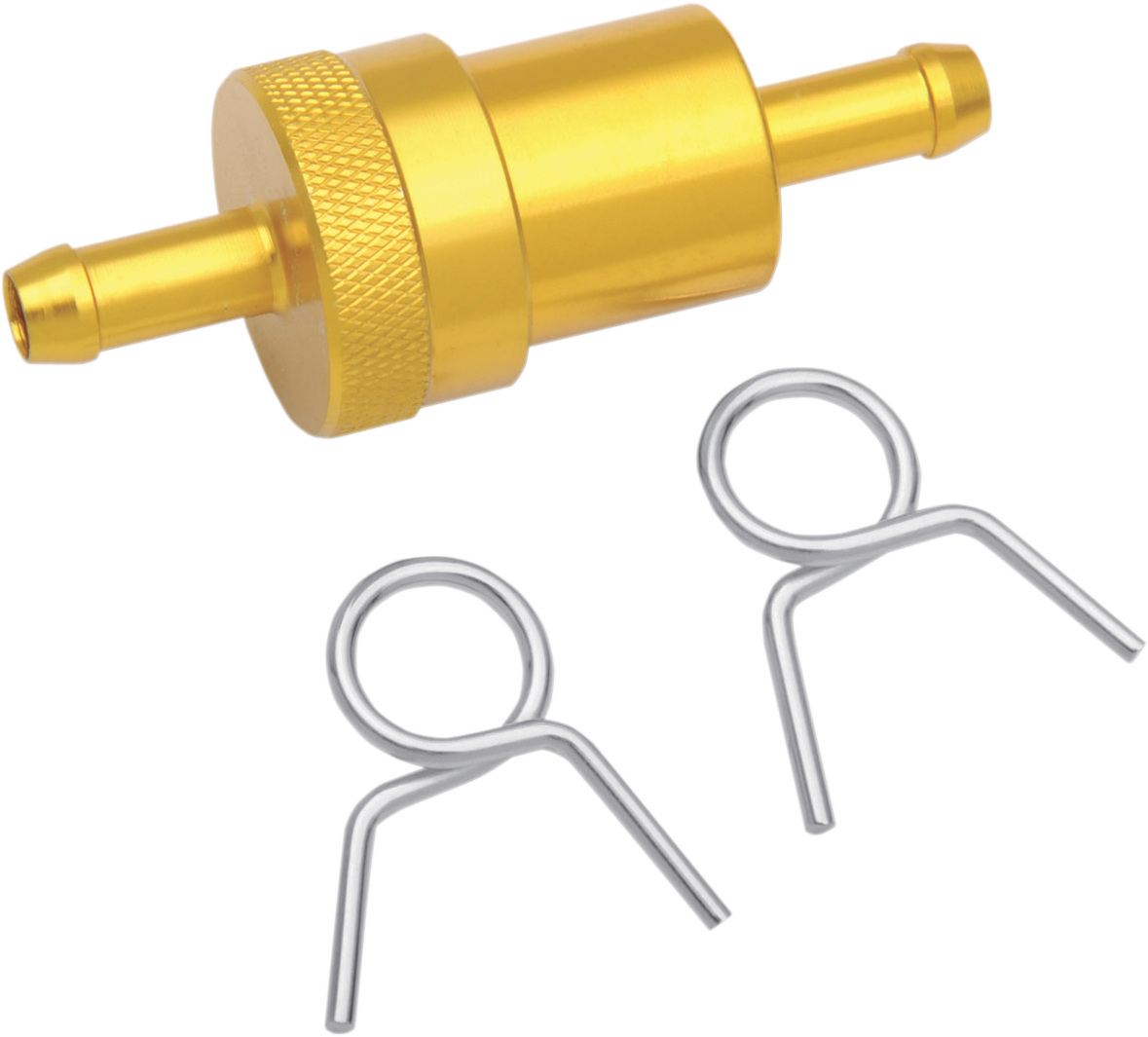 EMGO Anodized Aluminum Fuel Filter - Gold - 5/16" — image 1